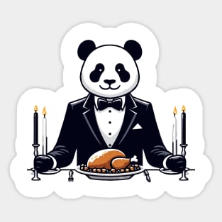 Happy Thanksgiving Giant Panda Sticker